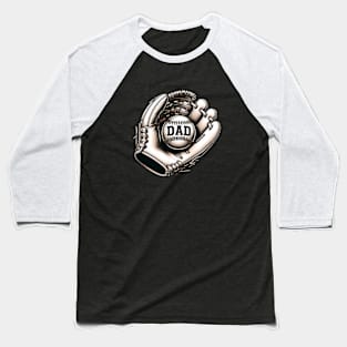 Dad's Home Run" - Baseball Glove & Ball Tee Baseball T-Shirt